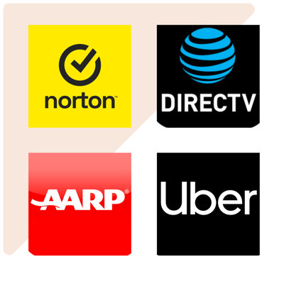 Example offers: Norton, Direct TV, AARP, Uber