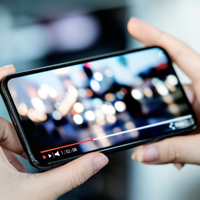 Watching video on a smartphone